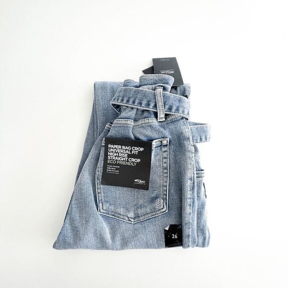 Silver Jeans Co. Womens Denim Pants High Rise Universal Fit Straight Blue Sz 26 - Picture 4 of 11